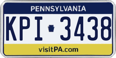 PA license plate KPI3438