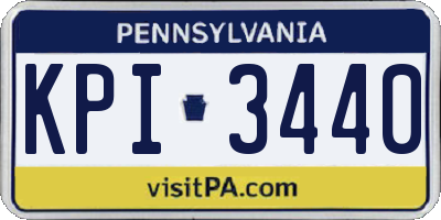 PA license plate KPI3440