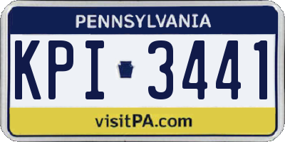 PA license plate KPI3441