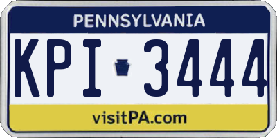 PA license plate KPI3444