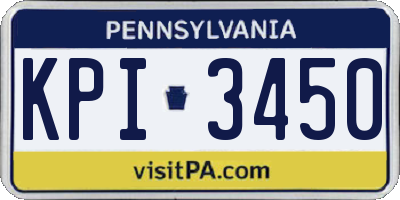 PA license plate KPI3450