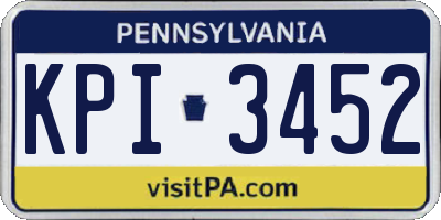 PA license plate KPI3452