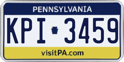 PA license plate KPI3459