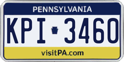 PA license plate KPI3460