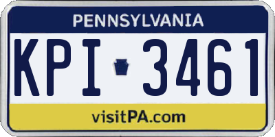 PA license plate KPI3461