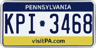 PA license plate KPI3468