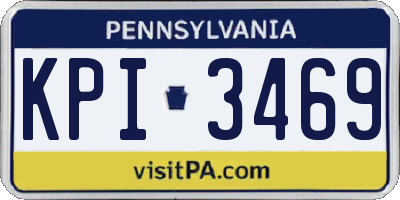 PA license plate KPI3469