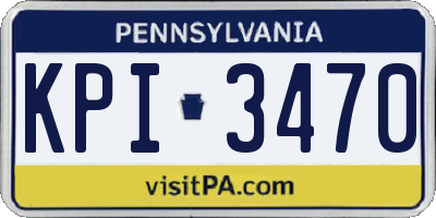 PA license plate KPI3470