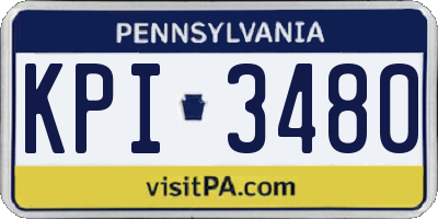 PA license plate KPI3480