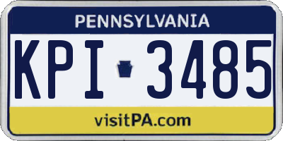 PA license plate KPI3485