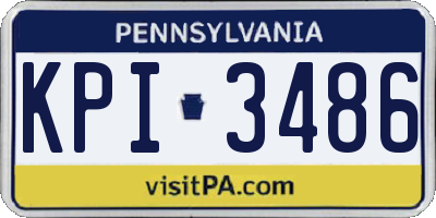 PA license plate KPI3486