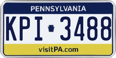 PA license plate KPI3488