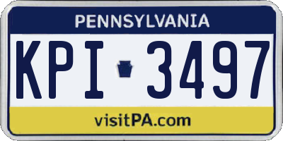 PA license plate KPI3497
