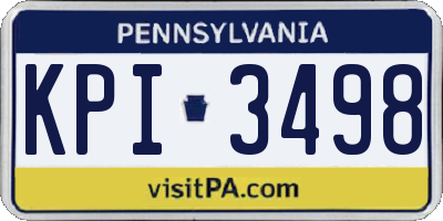 PA license plate KPI3498