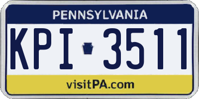 PA license plate KPI3511