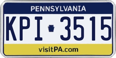 PA license plate KPI3515