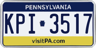 PA license plate KPI3517