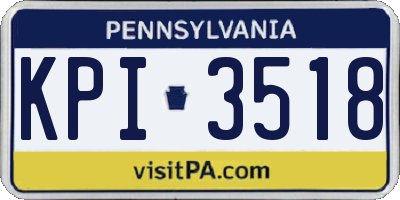 PA license plate KPI3518