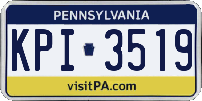 PA license plate KPI3519