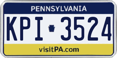 PA license plate KPI3524