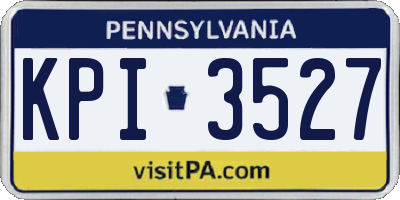PA license plate KPI3527