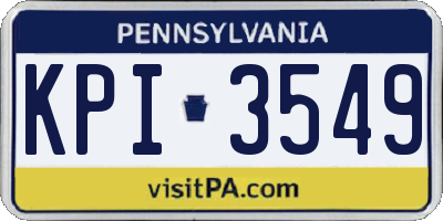 PA license plate KPI3549