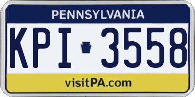 PA license plate KPI3558