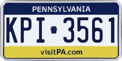 PA license plate KPI3561