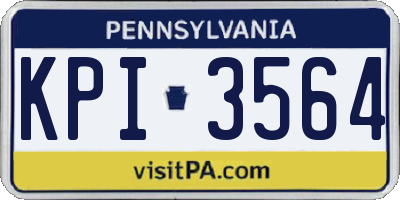 PA license plate KPI3564