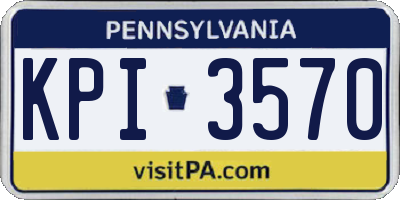 PA license plate KPI3570