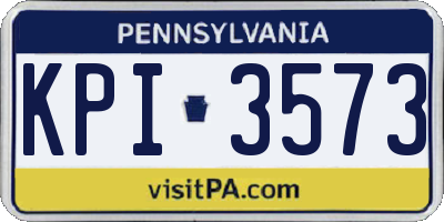 PA license plate KPI3573