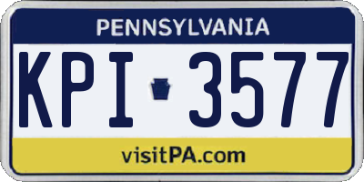 PA license plate KPI3577