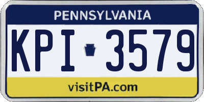 PA license plate KPI3579