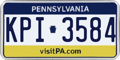 PA license plate KPI3584