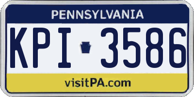 PA license plate KPI3586