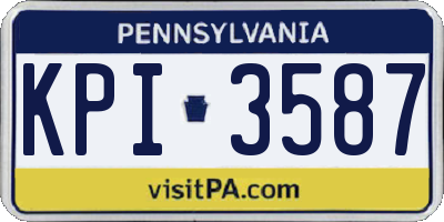 PA license plate KPI3587