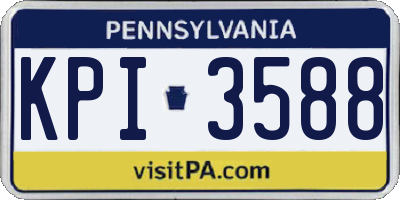 PA license plate KPI3588