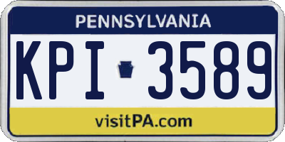 PA license plate KPI3589
