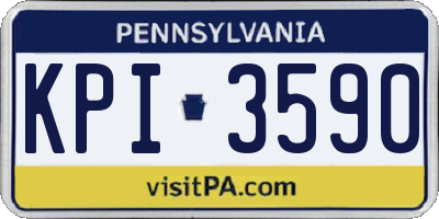 PA license plate KPI3590