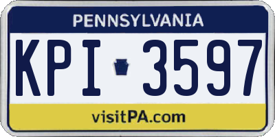 PA license plate KPI3597