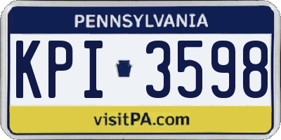 PA license plate KPI3598
