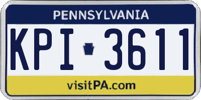 PA license plate KPI3611