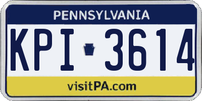 PA license plate KPI3614
