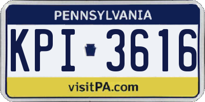 PA license plate KPI3616
