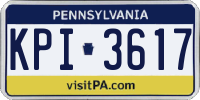 PA license plate KPI3617