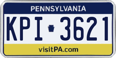 PA license plate KPI3621