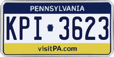 PA license plate KPI3623