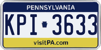 PA license plate KPI3633