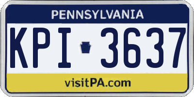 PA license plate KPI3637