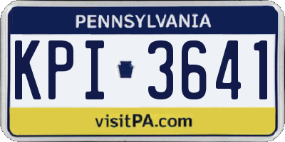 PA license plate KPI3641